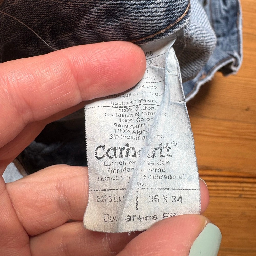 Carhartt light wash mens cargo jeans 36x34 - Picture 4 of 6